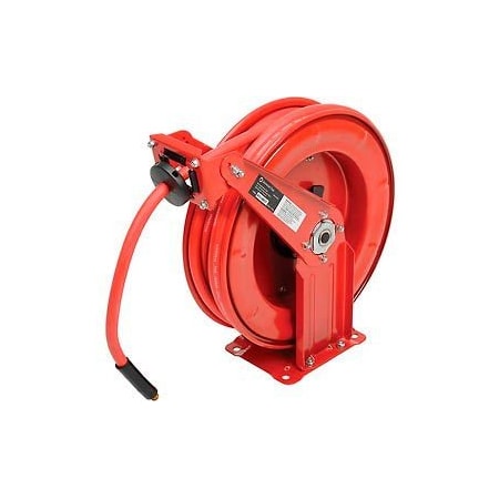 Florida Pneumatic Florida Pneumatic 6801 3/8"x50' 300 PSI Spring Retractable Low Pressure Steel Hose Reel 6801
